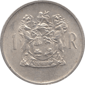 1969 SILVER ONE RAND SOUTH AFRICA - SILVER WORLD COINS - Cambridgeshire Coins