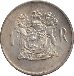 1969 SILVER ONE RAND SOUTH AFRICA - SILVER WORLD COINS - Cambridgeshire Coins