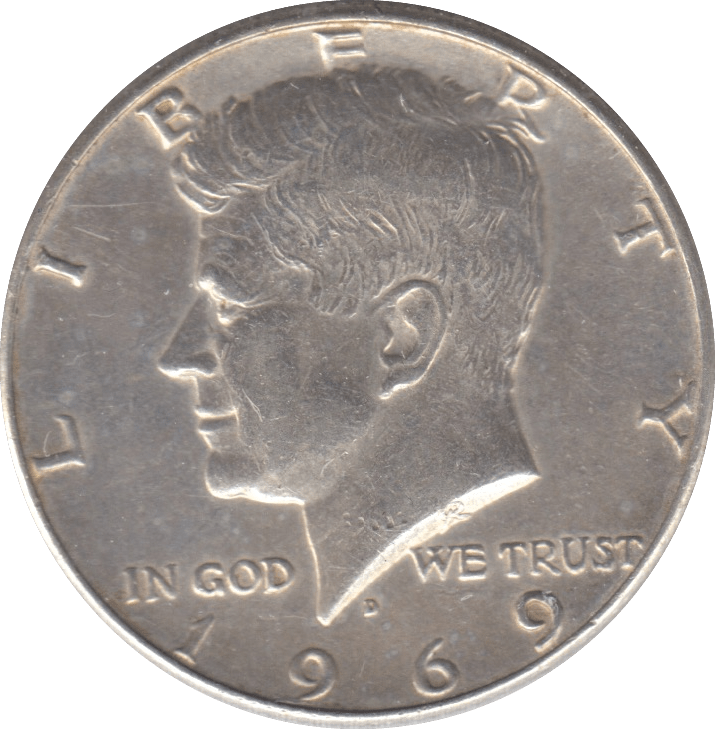 1969 SILVER USA HALF DOLLAR - SILVER WORLD COINS - Cambridgeshire Coins