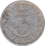 1969 THREEPENCE REPUBLIC OF BIAFRA - WORLD COINS - Cambridgeshire Coins