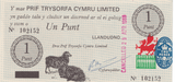 1969 WALES 1 PUNT BANKNOTE REF-1713 - WORLD BANKNOTES - Cambridgeshire Coins