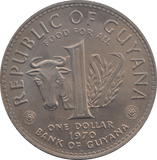 1970 1 DOLLAR GUYANA - WORLD COINS - Cambridgeshire Coins