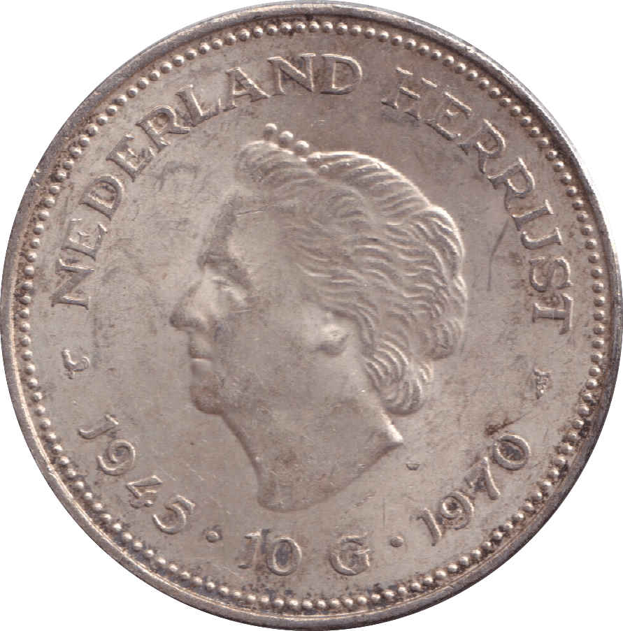 1970 10 GULDEN NETHERLANDS - SILVER WORLD COINS - Cambridgeshire Coins