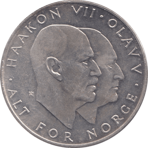 1970 25 KRONER NORWAY - WORLD COINS - Cambridgeshire Coins