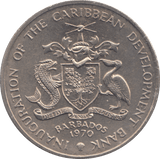 1970 4 DOLLARS BARBADOS - WORLD COINS - Cambridgeshire Coins