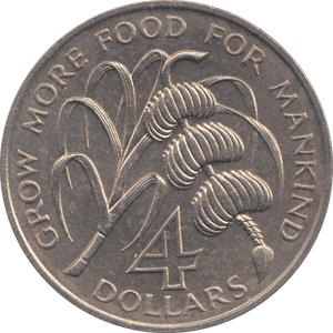 1970 4 DOLLARS BARBADOS - WORLD COINS - Cambridgeshire Coins