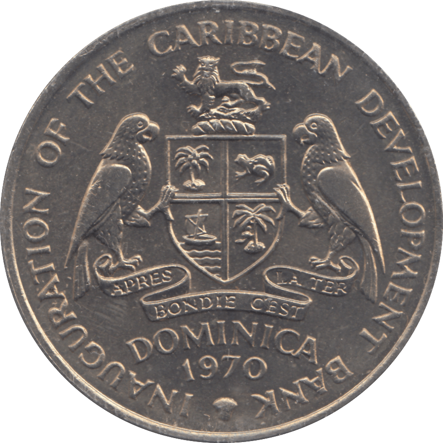 1970 4 DOLLARS DOMINICA - WORLD COINS - Cambridgeshire Coins