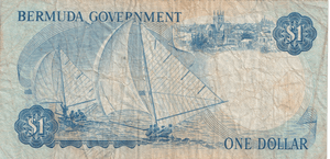 1970 BERMUDA DOLLAR BANKNOTE REF-1673 - WORLD BANKNOTES - Cambridgeshire Coins