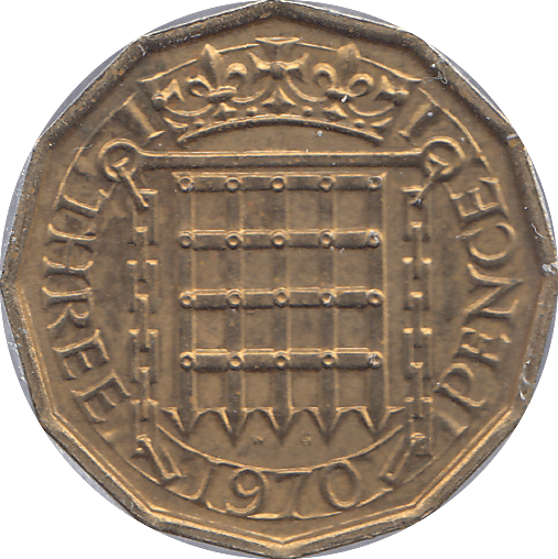 1970 BRASS THREEPENCE ( PROOF ) - THREEPENCE - Cambridgeshire Coins