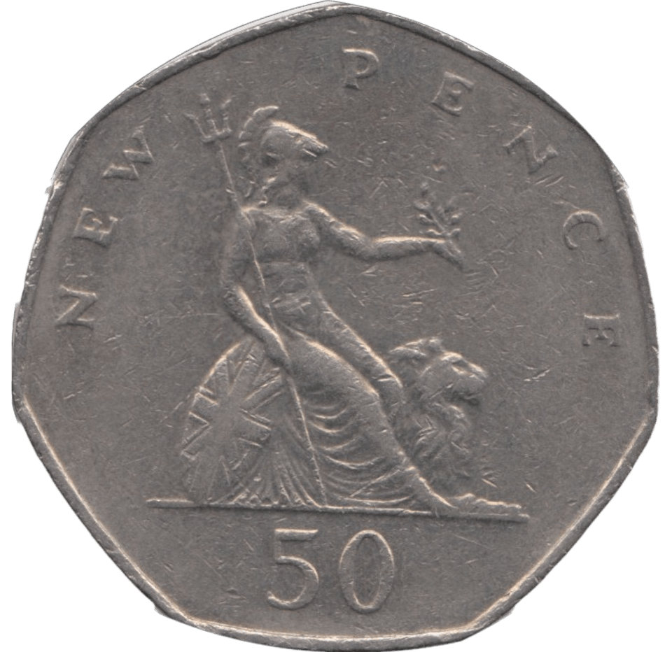 1970 CIRCULATED LARGE 50P BRITANNIA - 50P CIRCULATED - Cambridgeshire Coins