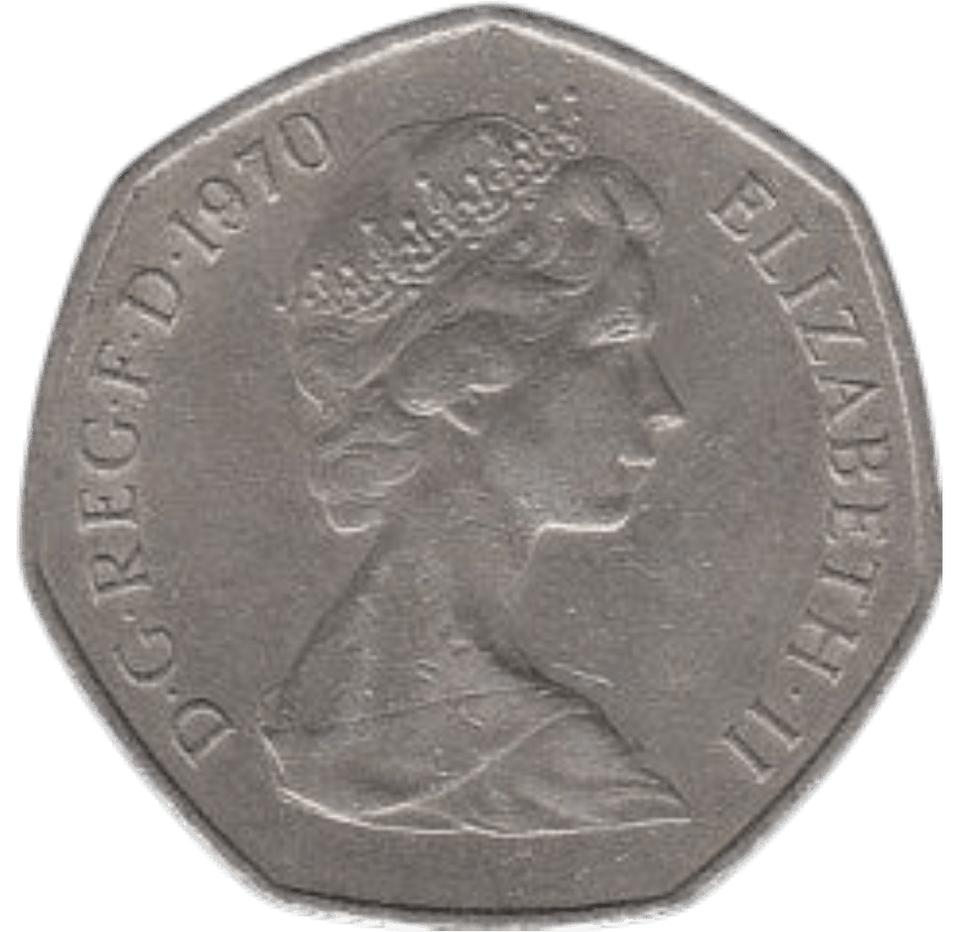1970 CIRCULATED LARGE 50P BRITANNIA - 50P CIRCULATED - Cambridgeshire Coins