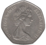 1970 CIRCULATED LARGE 50P BRITANNIA - 50P CIRCULATED - Cambridgeshire Coins