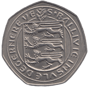 1970 FIFTY PENCE GUERNSEY - WORLD COINS - Cambridgeshire Coins