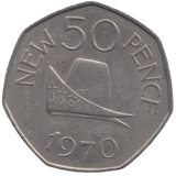 1970 FIFTY PENCE GUERNSEY - WORLD COINS - Cambridgeshire Coins