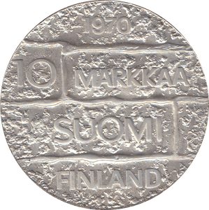1970 FINLAND SILVER 10 MARKKAA - WORLD COINS - Cambridgeshire Coins