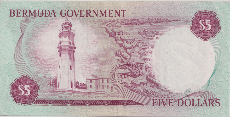 1970 FIVE DOLLARS BERMUDA BANKNOTE REF-1766 - WORLD BANKNOTES - Cambridgeshire Coins