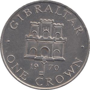 1970 GIBRALTAR ONE CROWN - WORLD COINS - Cambridgeshire Coins