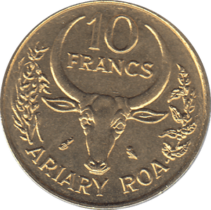 1970 MADAGASCAR 10 FRANCS COIN - W - Cambridgeshire Coins