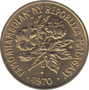 1970 MADAGASCAR 20 FRANCS COIN - Cambridgeshire Coins