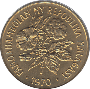 1970 MADAGASCAR 20 FRANCS COIN - WORLD COINS - Cambridgeshire Coins
