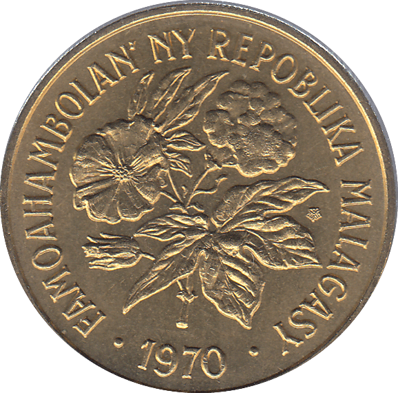 1970 MADAGASCAR 20 FRANCS COIN - WORLD COINS - Cambridgeshire Coins