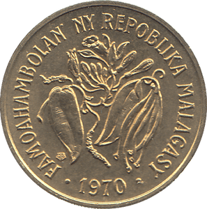 1970 MADAGASCAR TEN FRANCS COIN - WORLD COINS - Cambridgeshire Coins