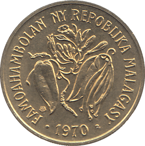 1970 MADAGASCAR TEN FRANCS COIN - WORLD COINS - Cambridgeshire Coins