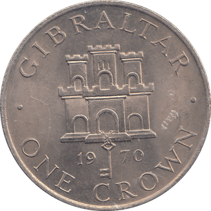 1970 ONE CROWN GIBRALTAR ( BU ) - WORLD COINS - Cambridgeshire Coins