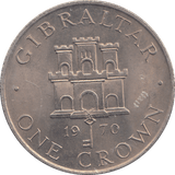 1970 ONE CROWN GIBRALTAR ( BU ) - WORLD COINS - Cambridgeshire Coins