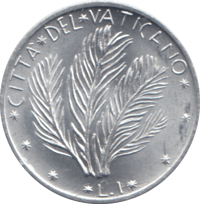 1970 ONE LIRE VATICAN - WORLD COINS - Cambridgeshire Coins