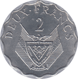 1970 RWANDA TWO FRANCS - WORLD COINS - Cambridgeshire Coins