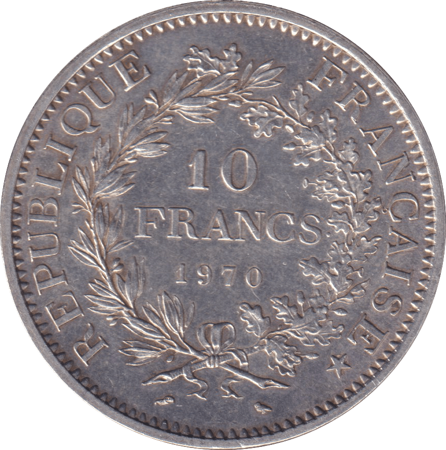 1970 SILVER 10 FRANC FRANCE - SILVER WORLD COINS - Cambridgeshire Coins