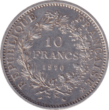 1970 SILVER 10 FRANC FRANCE - SILVER WORLD COINS - Cambridgeshire Coins