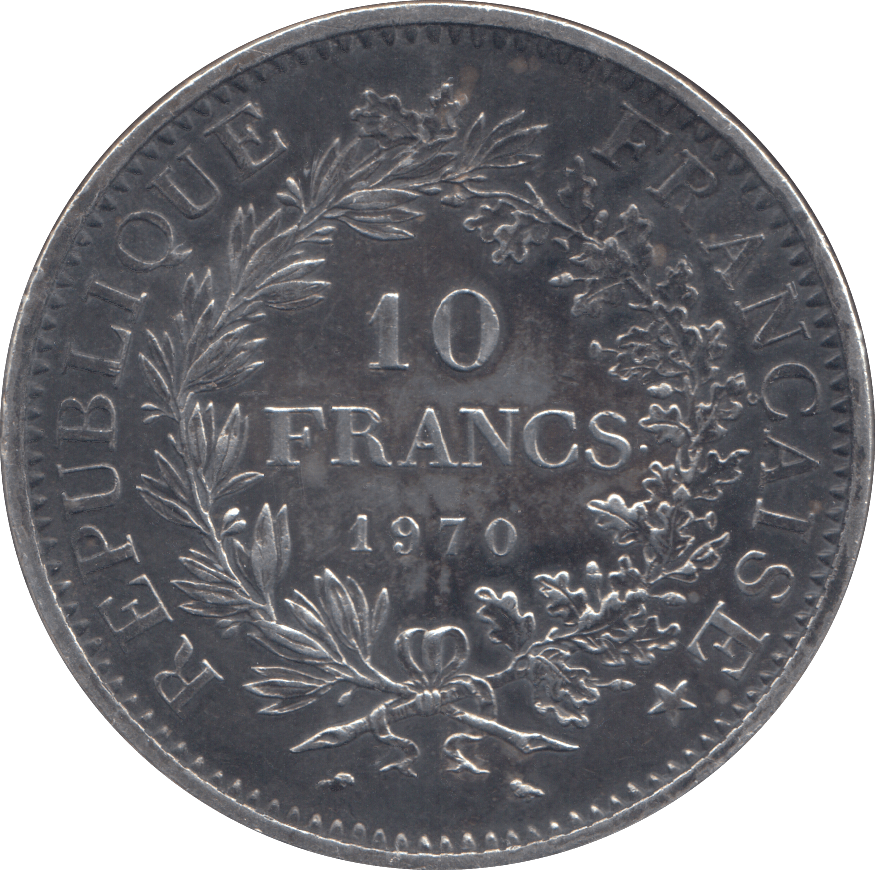 1970 SILVER 10 FRANC FRANCE - SILVER WORLD COINS - Cambridgeshire Coins