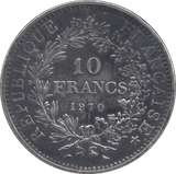 1970 SILVER 10 FRANC FRANCE - SILVER WORLD COINS - Cambridgeshire Coins