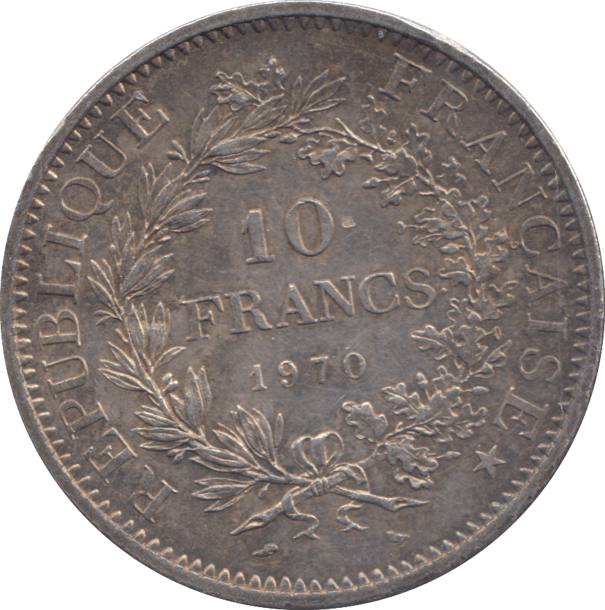 1970 SILVER 10 FRANCS FRANCE - SILVER WORLD COINS - Cambridgeshire Coins