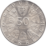 1970 SILVER 50 SCHILLING AUSTRIA - SILVER WORLD COINS - Cambridgeshire Coins