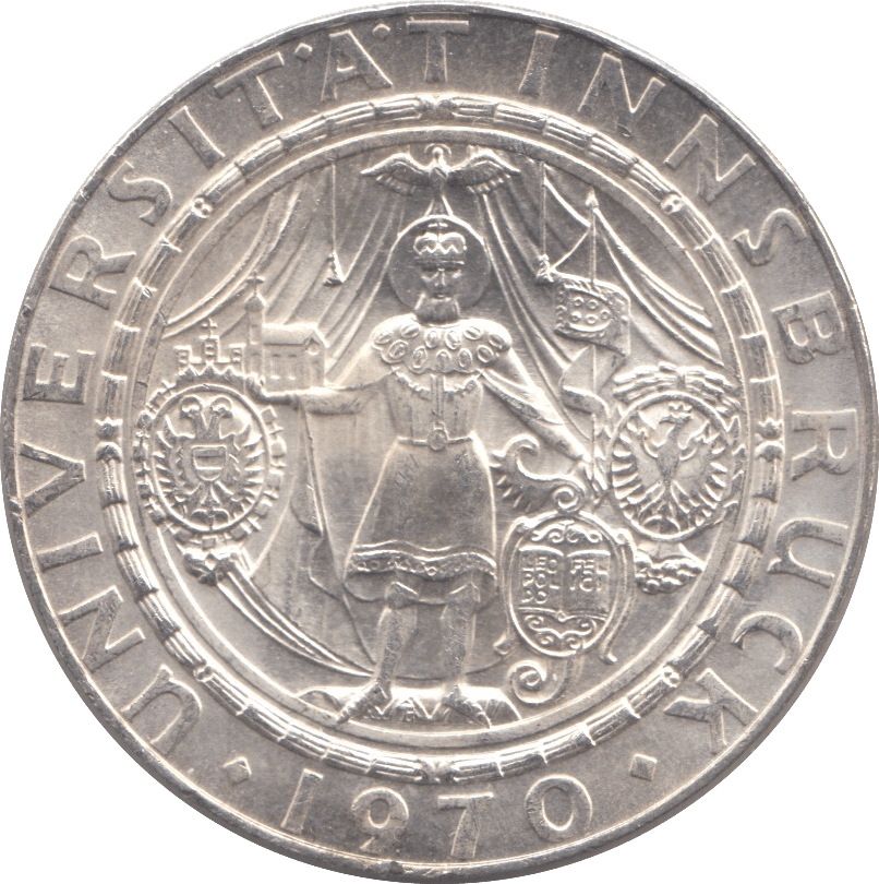 1970 SILVER 50 SCHILLING AUSTRIA - SILVER WORLD COINS - Cambridgeshire Coins