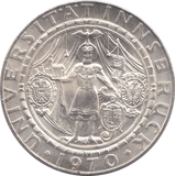 1970 SILVER 50 SCHILLING AUSTRIA - SILVER WORLD COINS - Cambridgeshire Coins