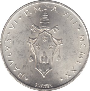 1970 SILVER 500 LIRE VATICAN - SILVER WORLD COINS - Cambridgeshire Coins
