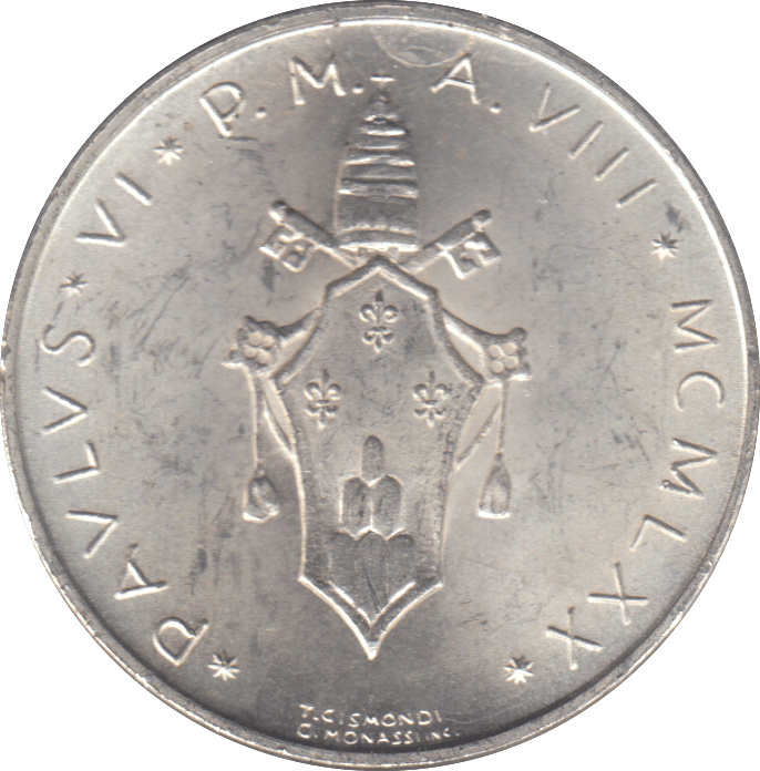 1970 SILVER 500 LIRE VATICAN - SILVER WORLD COINS - Cambridgeshire Coins