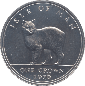 1970 SILVER CROWN ( ISLE OF MAN ) - SILVER WORLD COINS - Cambridgeshire Coins