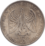 1970 SILVER FIVE MARKS GERMANY - SILVER WORLD COINS - Cambridgeshire Coins