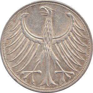 1970 SILVER GERMANY 5 MARKS - WORLD COINS - Cambridgeshire Coins