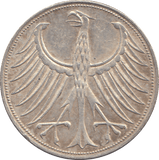 1970 SILVER GERMANY 5 MARKS - WORLD COINS - Cambridgeshire Coins