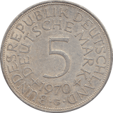 1970 SILVER GERMANY 5 MARKS - WORLD COINS - Cambridgeshire Coins