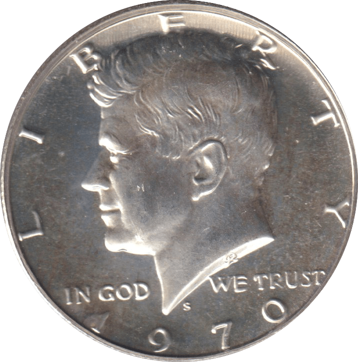 1970 SILVER HALF DOLLAR USA - SILVER WORLD COINS - Cambridgeshire Coins