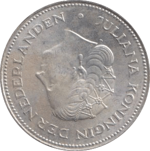 1970 SILVER NETHERLANDS 10 GULDEN - SILVER WORLD COINS - Cambridgeshire Coins