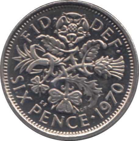 1970 SIXPENCE ( PROOF ) - SIXPENCE - Cambridgeshire Coins