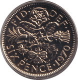 1970 SIXPENCE ( PROOF ) - SIXPENCE - Cambridgeshire Coins